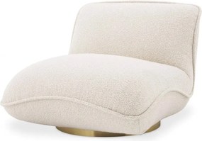 Fotoliu pivotant elegant design LUX Relax, boucle crem 115729 HZ