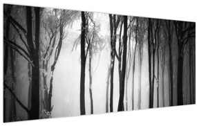 Tablou - Lup în pădurea întunecată (120x50 cm)