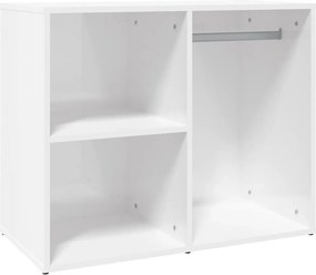 vidaXL Dulap de dressing, alb extralucios, 80x40x65 cm, lemn compozit