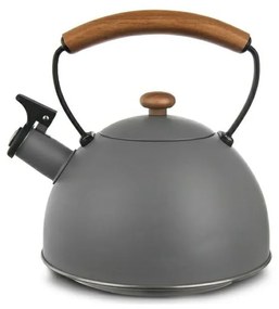 Ceainic gri din oțel inoxidabil 3 l Wooden – Orion