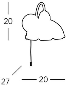 Aplică Kolarz 731.61.70 NONNA 1xE27/75W/230V