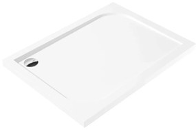 Cadita dus dreptunghiulara Deante Cubic alb 80x120 cm