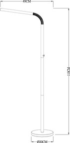 Lucide 36712/04/30 - Lampă LED de podea reglabilă GILLY LED/6W/230V 2700K