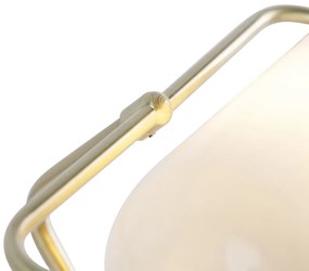 Lampă clasică notară aurie cu sticlă opală - Banker
