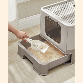 Feandrea Toaletă pliabilă pentru pisici cu sertar extensibil