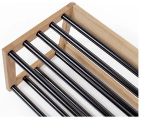 Suport de pantofi din metal negru/natural - Woodman