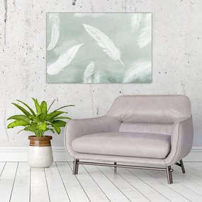 Tablou - Pene albe (90x60 cm)