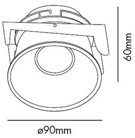 Plafonieră încastrată pentru baie FARO 02200503 FRESH 1xGU10/50W/230V IP44