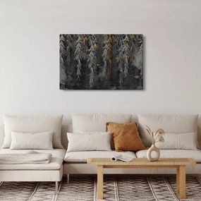Tablou - Crenguțe de salcie, fundal negru (90x60 cm)