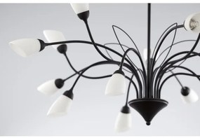 Jupiter 2057 - Lustră suspendată pe lanț GLORIOSA 15xG9/14W/230V negru