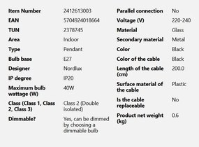 Pendul design nordic Milford