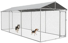 PawHut Cusca Caini Exterior, Amprentă Mare 6x2,3x2,3m, Protecție și Confort | Aosom Romania