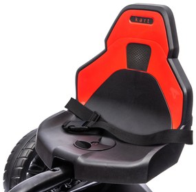 Kart cu pedale pentru copii cu vârsta între 3-8 ani cu scaun reglabil în 4 poziții și roți EVA, 100x58x58,5cm roșu și negru HOMCOM | Aosom RO