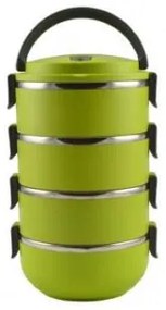 Recipiente pentru transport mancare, plastic, set 4 buc, verde, 4x500 ml, Perfect Home 