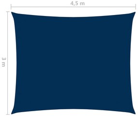 Parasolar, albastru, 3x4,5 m, tesatura oxford, dreptunghiular Albastru, 3 x 4.5 m