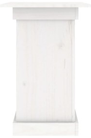 Suport pentru flori, alb, 40x40x60 cm, lemn masiv de pin Alb, 40 x 40 x 60 cm