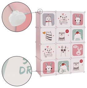 Dulap modular pentru copii, roz  model copii, NURMI