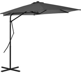 vidaXL Umbrelă de soare de exterior, stâlp din oțel, antracit, 300 cm
