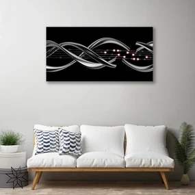 Tablou pe panza canvas Abstract Art Argintiu Negru