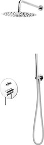 Sistem de dus incastrat FDesign Flusso crom lucios