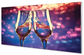 Tablouri pe sticlă Colorat ochelari de fundal șampanie