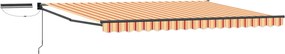vidaXL Cort electric retractabil Multicolour 5 x 3 m