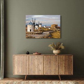 Tablou - Morile de vânt din Consuegra, Spania (90x60 cm)