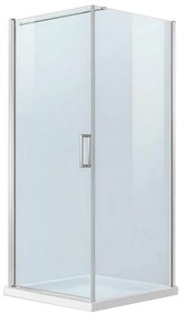 Cabină de duș pătrată simplă cu ușă batantă