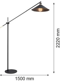 Lampadar NASHVILLE 1xE27/15W/230V negru Argon 4732