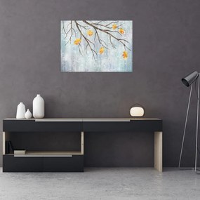 Tablou pe sticlă - Toamna ploioasă (70x50 cm)