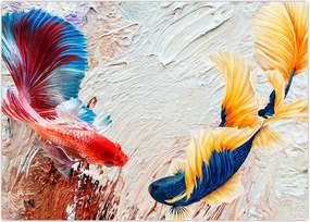 Tablou - Pești războinci (70x50 cm)
