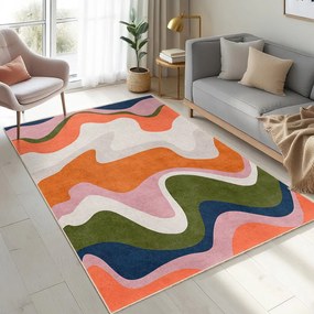 Covor portocaliu lavabil 120x180 cm Squiggly Orange – Mila Home