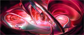 Tabloul fractalilor în roșu (120x50 cm)
