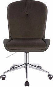 HR690K Scaun Velvet&amp;soft Piele Pu Ciocolată/Cafea Bază Cromata