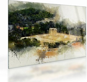 Tablou pe sticlă - Templul lui Zeus, Atena, Grecia (70x50 cm)