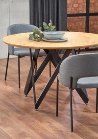 Set masa rotunda Mozambik ø120 cm + 4 scaune K373 gri