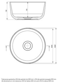 Deante CDJ_6U2S - Lavoar JASMIN pe blat, pr. 28 cm, ceramică albă