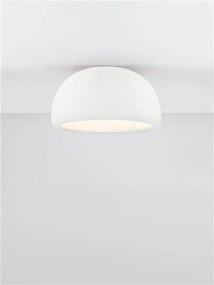 Lustra aplicata tavan cu textura granulata Davo 43cm, alb piatra