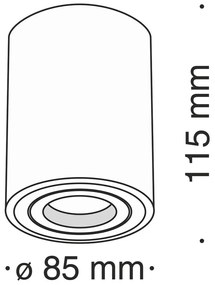 Corp de iluminat aplicat cu spot directionabil Alfa alb MY-C016CL-01W