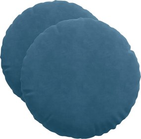 vidaXL Perne de Șezut 2 pcs albastru Ø 40 x 13 cm Catifea