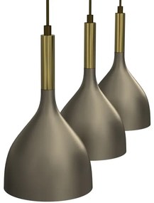 Lustră pe cablu NOAK 3xE27/15W/230V alamă/auriu