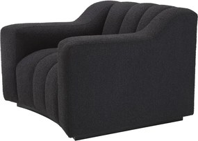 Fotoliu design LUX Kelly boucle negru 115206 HZ