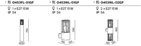 Aplica de perete iluminat exterior IP54 Barrel 2L