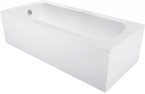 Mexen Vega cadă dreptunghiulară 150 x 70 cm cu panouri, Albă - 55011507000X