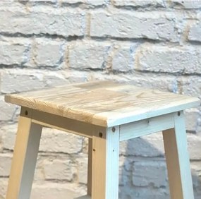 Scaun bar Vinita din lemn, culoare bej, 80 cm