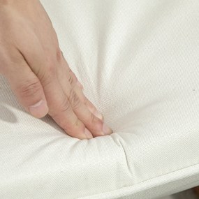 HOMCOM Scaun cu Leagăn Taburet, Sistem de Leagăn Linen, 64 x 89 x 90 cm, Crem | Aosom Romania
