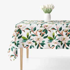 Goldea față de masă 100% bumbac - magnolie cu frunze 100 x 100 cm