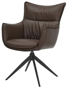 Set de 2 scaune pivotante VOGUE piele sintetica maro