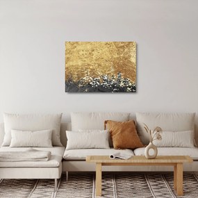 Tablou pe sticlă - Structura de aur N⁰3 (70x50 cm)