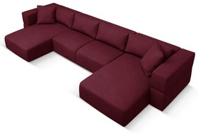 Colțar burgundy (în formă de "U") Esther – Milo Casa